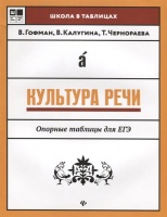 Культура речи. Опорные таблицы для ЕГЭ. Гофман В., Калугина В., Чернораева Т.  фото, kupilegko.ru